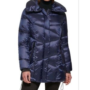 Calvin Klein Midnight Blue Puffer Coat